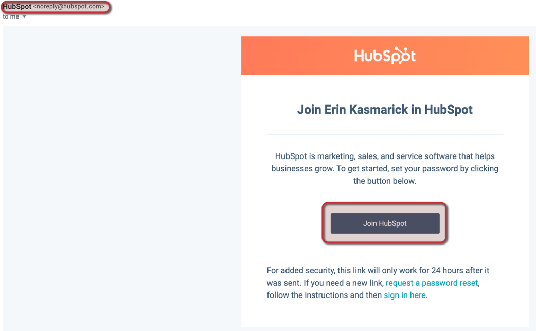 How to login to HubSpot for the first time